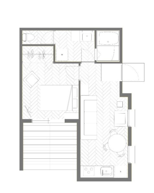 ザ・スタンダードアパートメントE 間取り図