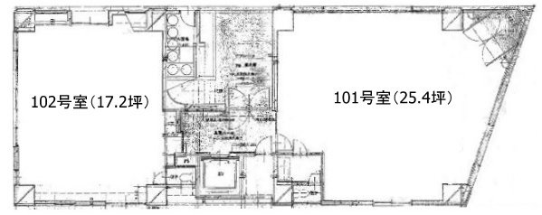 合人社東京秋葉原ビル101・102 間取り図