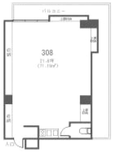 麹町パレス308 間取り図