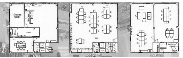 西麻布3丁目ビル1F~3F 間取り図