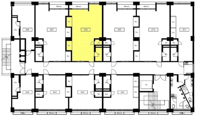 岡崎ビル608 間取り図