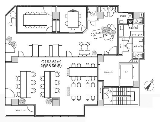 ザ・パークレックス新川7F 間取り図