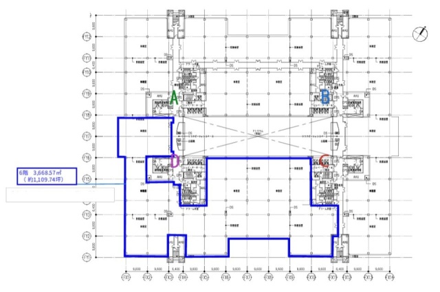 東京ファッションタウン(TFTビル東館)6F 間取り図