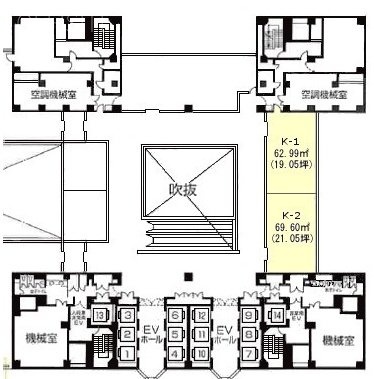 世田谷ビジネススクエアタワーK-1 間取り図