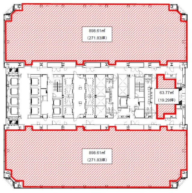 晴海アイランドトリトンスクエアオフィスタワーX棟北南 間取り図