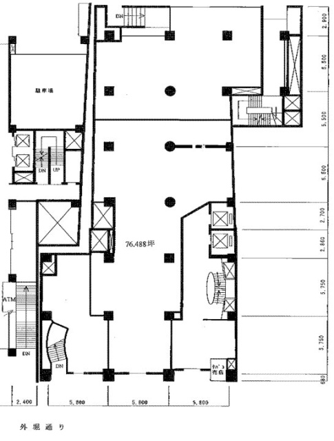 虎ノ門実業会館(本館)1F 間取り図