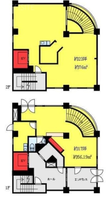 アクアステージ1F~2F 間取り図