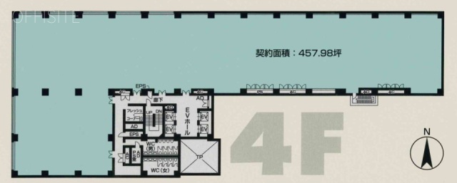 コスモパークビル4F 間取り図