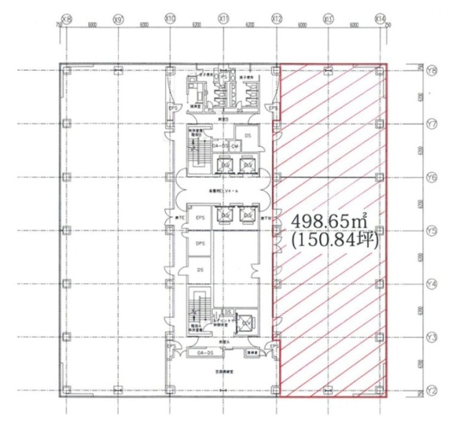 あいおいニッセイ同和損保新宿ビル16F 間取り図