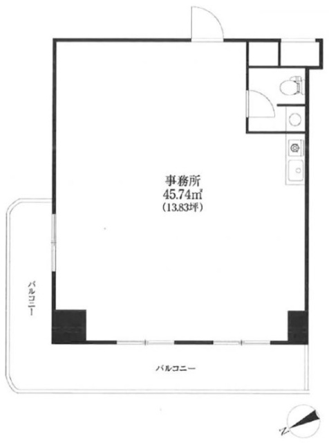 クォーレ東館205 間取り図