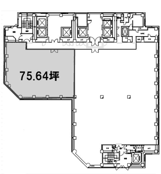 虎ノ門ツインビルディングE0802 間取り図
