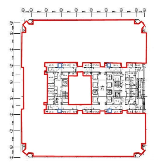 晴海アイランドトリトンスクエアオフィスタワーY棟38F 間取り図