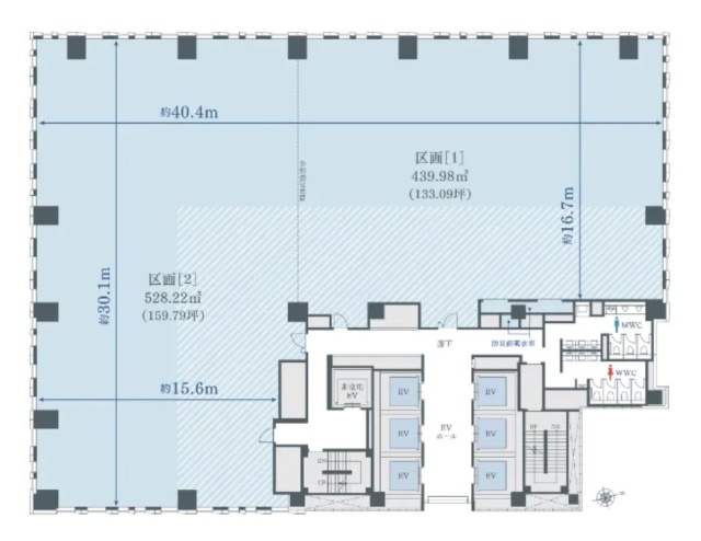 芝御成門タワー18F 間取り図