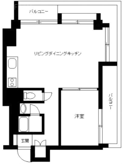 麹町パレス808 間取り図