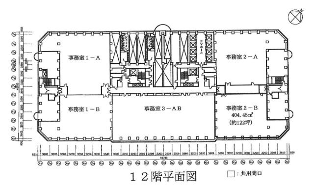 新宿アイランドタワー12F 間取り図