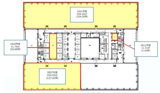 新宿三井ビルディング3507 間取り図