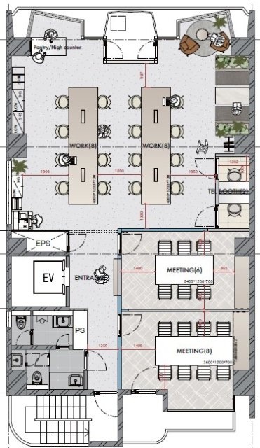 パシフィックスクエア九段南ビル4F 間取り図