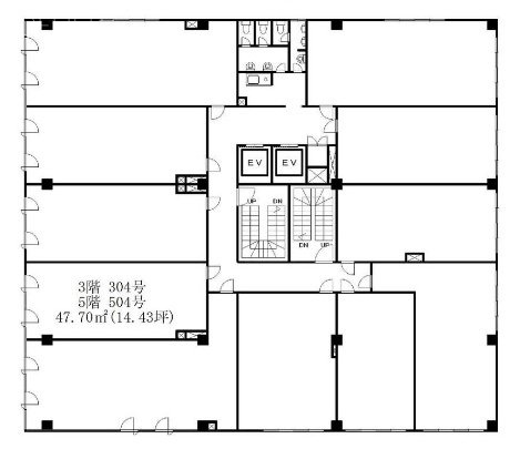 大久保フジビル504 間取り図