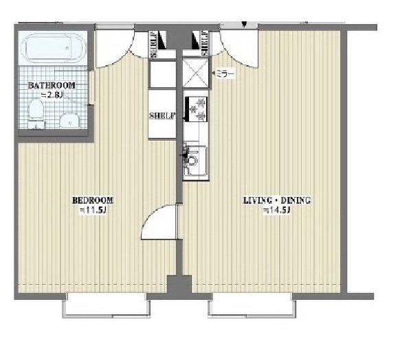 シェ麻布202・203 間取り図