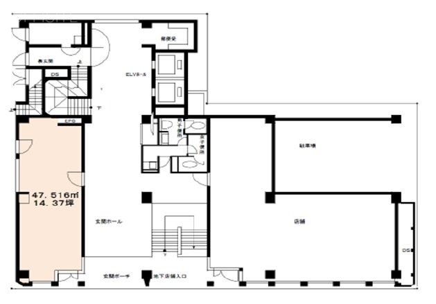西新橋アネックスビル1F 間取り図