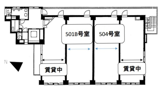 28山京ビル501B 間取り図