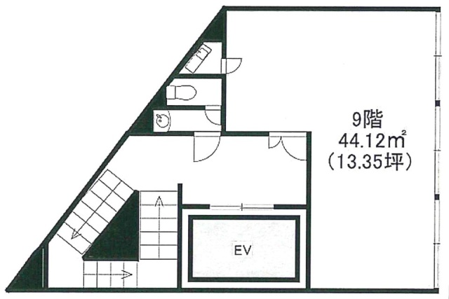広告塔センタービル9F 間取り図