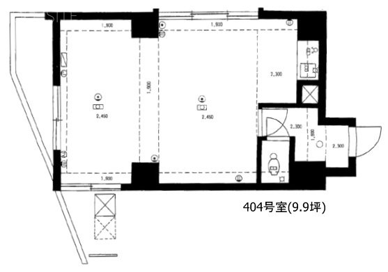 神田セントラルプラザ404 間取り図