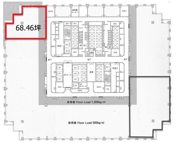 品川グランドセントラルタワー8F 間取り図