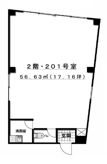 めぐみハイマンション201 間取り図