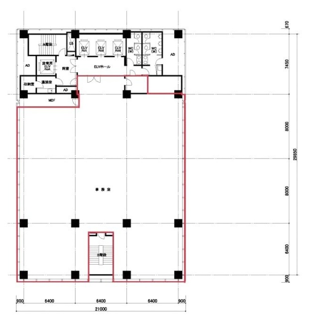 ヤクルト本社ビル7F 間取り図