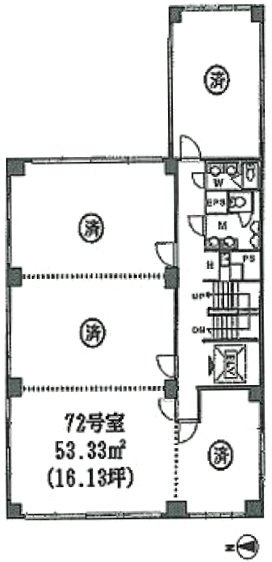 喜助内神田ビル72 間取り図