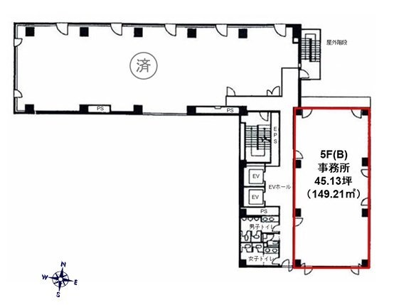 COI国立ビル5F 間取り図