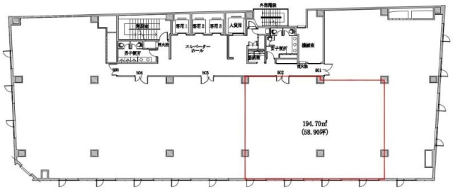 内幸町ダイビル5F 間取り図
