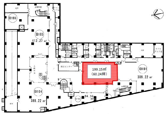 青葉六本木ビルB1F 間取り図