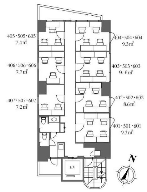 ILA渋谷美竹ビル503 間取り図