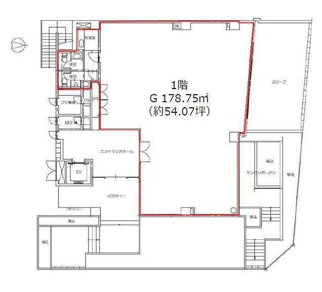麹町スカイフィールド1F 間取り図
