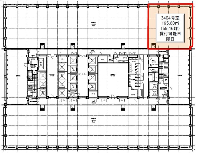 新宿三井ビルディング3404 間取り図