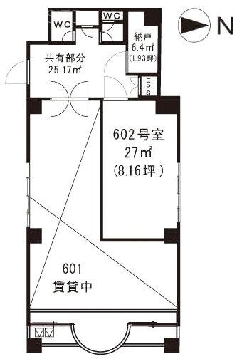 菊川栄光ビル602 間取り図