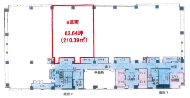 晴海アイランドトリトンスクエアオフィスタワーW棟B 間取り図