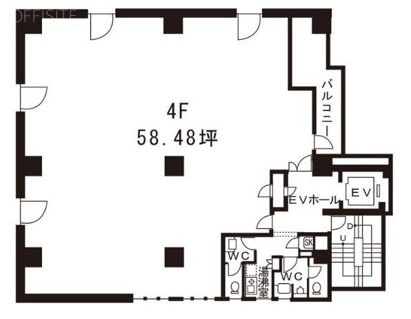新橋第2中ビル4F 間取り図