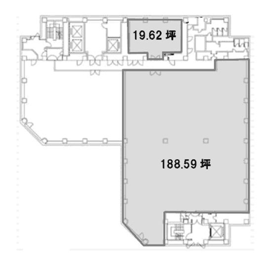 虎ノ門ツインビルディングE1702 間取り図