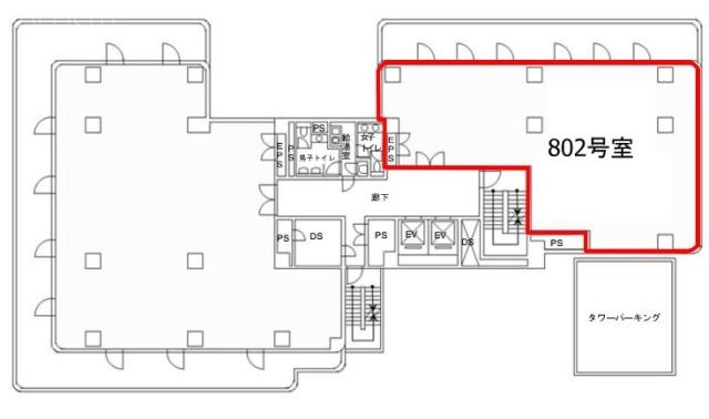浜松町262ビル802 間取り図