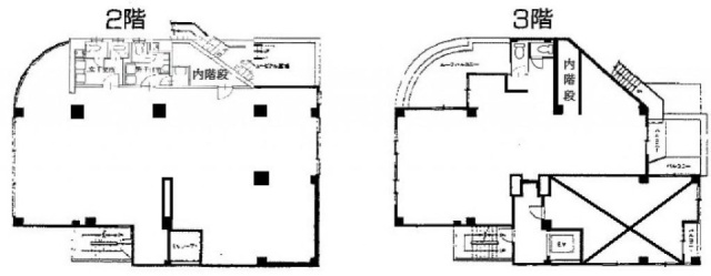 チュリス光が丘2F~3F 間取り図