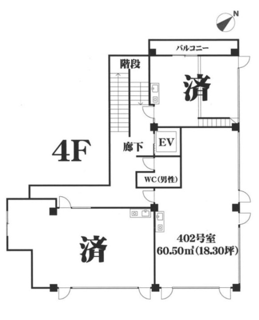 代々木バークビル402 間取り図