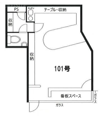九段セントラルビル101 間取り図