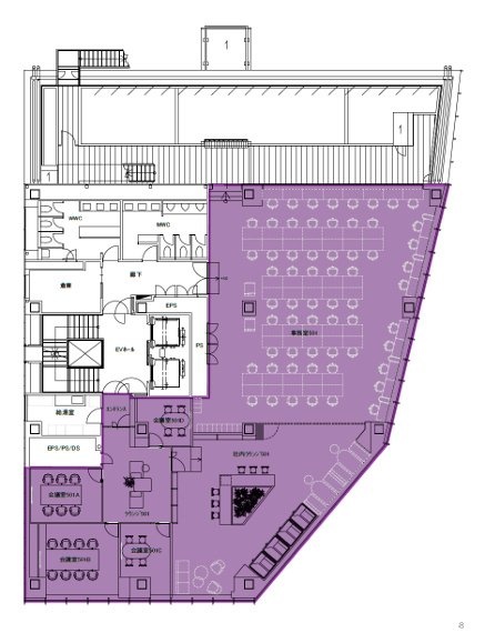 X-BASE SHIBUYA5F 間取り図