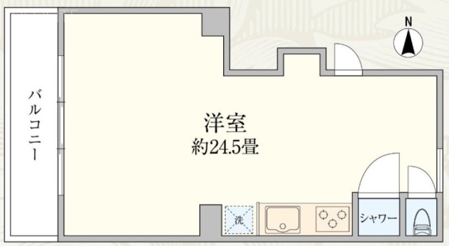六義園第5コーポ4F 間取り図