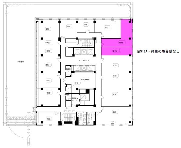 新日石ビル9F911区 間取り図