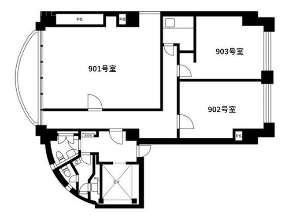 市ヶ谷クロスプレイス901 間取り図
