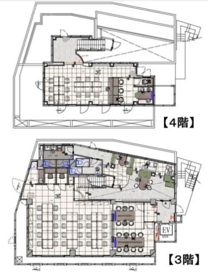 REXIED市ヶ谷左内町3F~4F 間取り図